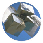 Rock shiny Pyrite mineral blocks Sticker