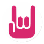 rock sign stickers