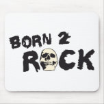 rock skull mouse pads