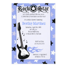 ROCK STAR 5x7 Rocker Baby Shower Invitation