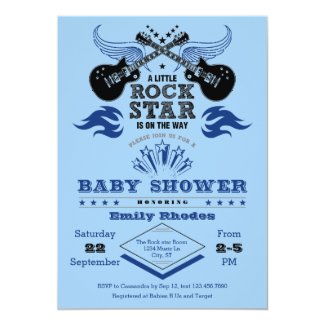 Rock Star Baby Shower Invitation