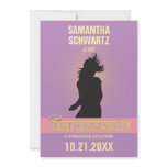 Rock Star Bat Mitzvah Invitation-Purple Pink