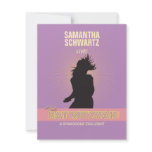 Rock Star Bat Mitzvah Reply Card-Purple Pink Personalized Invite