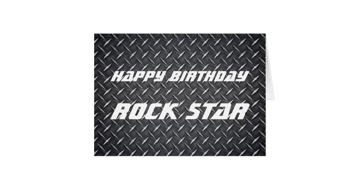 Rock Star Birthday Card Zazzle 1800