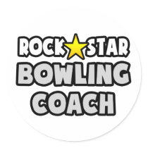Rock Star Bowling Coach Sticker