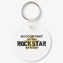 Rock Star by Night - Accountant keychains by poorrichards Rock Star by Night - Accountant keychains