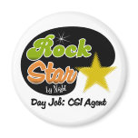 Rock Star By Night - Day Job CSI Agent Magnets