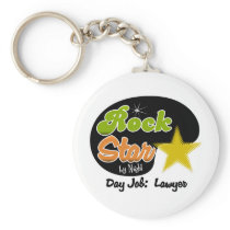 Rock Star By Night - Day Job Lawyer Keychain