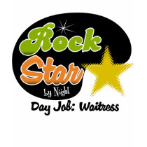 Estrella del rock por noche - camarera del trabajo camisetas by occupationrockstar Estrella del rock por noche - camarera del trabajo camisetas