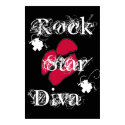 "Rock Star Diva In Black" Poster posters
