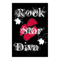 "Rock Star Diva In Black" Poster posters by Yve_13 "Rock Star Diva In Black" Poster posters