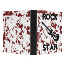 Rock Star Electric Guitar Back to School Binder