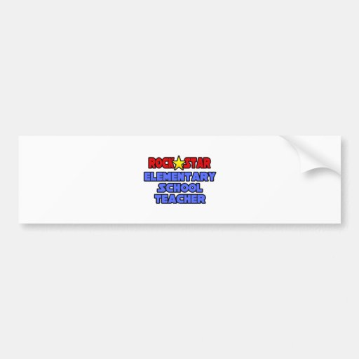 Rock Star Elementary School Teacher Bumper Sticker