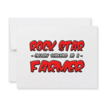 Rock Star...Farmer invitations by Farmer_Shirts Rock Star...Farmer invitations