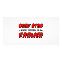 Rock Star...Farmer photo cards by Farmer_Shirts Rock Star...Farmer photo cards