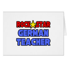 Rock Star German Teacher Greeting Cards