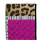 Rock Star Glam Leopard Diamond Hot Pink iPad Case