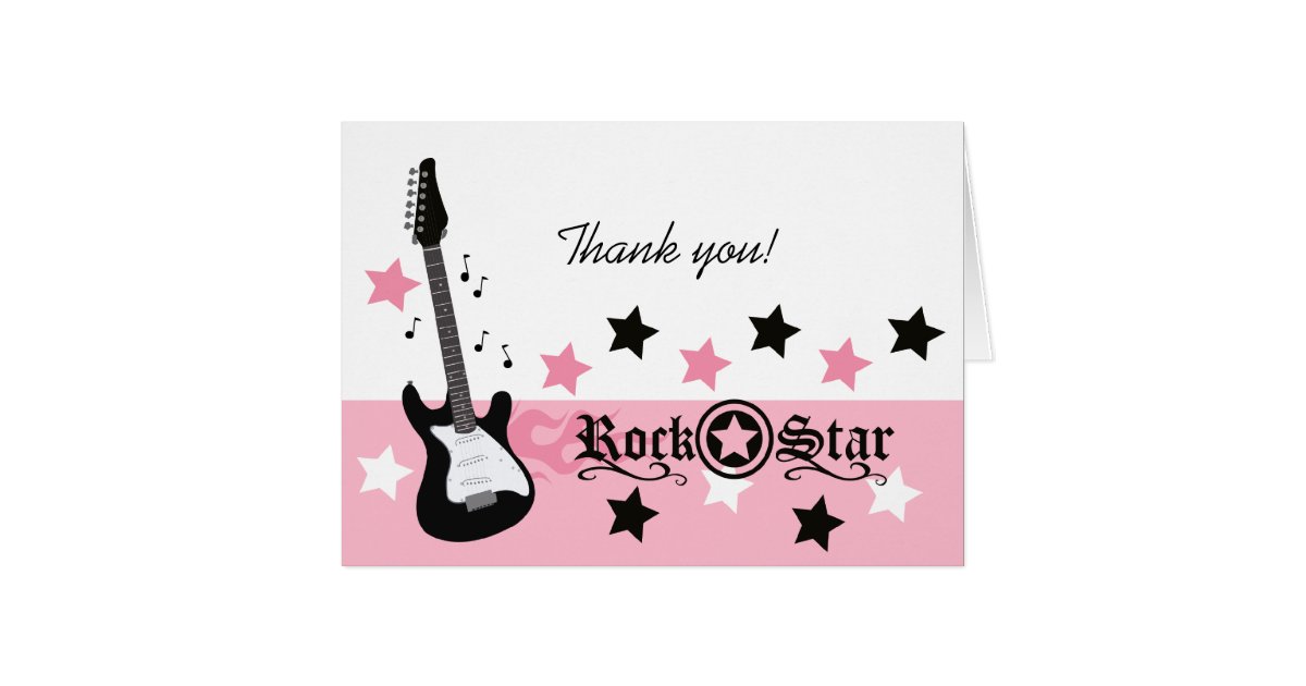 thank you letter guitar rock guitar pink thank you note card size zazzle thank you letter guitar rock guitar pink thank you note card size zazzle