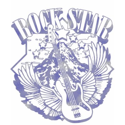 ROCK STAR IN BLUE VINTAGE STYLE SHIRTS by nassosvakalis