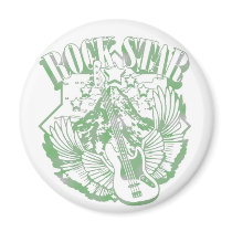 ROCK STAR IN GREEN VINTAGE STYLE magnets