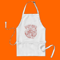 ROCK STAR IN RED VINTAGE STYLE aprons