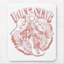 ROCK STAR IN RED VINTAGE STYLE mousepads