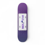 Rock Star License Plate Skateboard