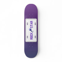 Rock Star License Plate Skateboard
