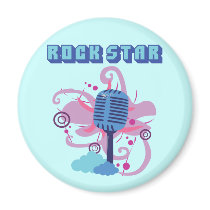 Rock Star Microphone magnets by toxiferous Rock Star Microphone magnets