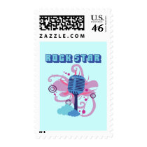 Rock Star Microphone postage by toxiferous Rock Star Microphone postage