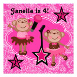 Rock Star Monkeys Birthday Invite
