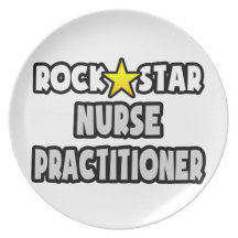 Rock Star Nurse Practitioner Party Plates