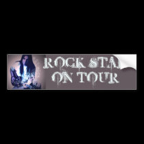Rock Star on Tour (customizable) bumper stickers