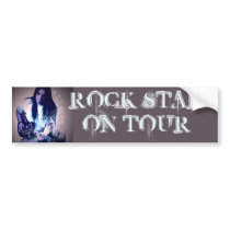 Rock Star on Tour (customizable) Bumper Stickers