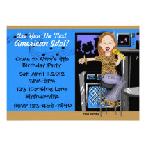 Rock Star Party for Girls Personalized Invite