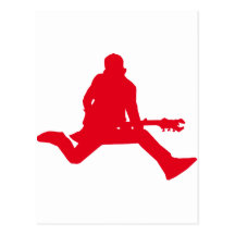 Rock Star Red Postcard