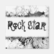 Rock Star Style Fridge Magnet