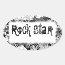 Rock Star Style Oval Sticker
