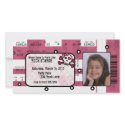 Rock Star Ticket Invitation or Thank You Card photo cards by DesignsByGeorgia Rock Star Ticket Invitation or Thank You Card photo cards
