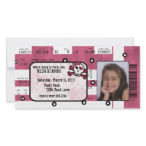 Rock Star Ticket Invitation or Thank You Card photo cards by DesignsByGeorgia Rock Star Ticket Invitation or Thank You Card photo cards