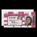 Rock Star Ticket Invitation or Thank You Card Picture Card