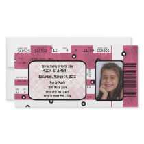 Rock Star Ticket Invitation or Thank You Card Photo Cards