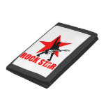 Rock star tri-fold wallet