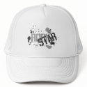 Rock Star White Mesh Truckers Cap Paint Splatter hats