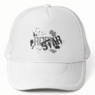 zaz_trucker_hat - Rock Star White Mesh Truckers Cap Paint Splatter zaz_trucker_hat - Rock Star White Mesh Truckers Cap Paint Splatter