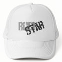 Rock Star White Trucker's Hat, Mesh Hat by truckerhats Rock Star White Trucker's Hat, Mesh Hat