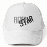 Rock Star White Trucker's Hat, Mesh Hat