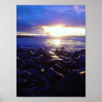 rock sunset print
