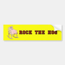 ROCK THE HOG BUMPER STICKER