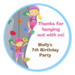 Rock Wall Birthday Party Favor Stickers